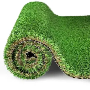 2FTX10FT Outdoor Artificial Grass Runner Rug, Thick Realistic Grass Roll Decor Patio Balcony Garden Lawn, Dog Pets Turf Drain Mat, 1.38" Pile Height