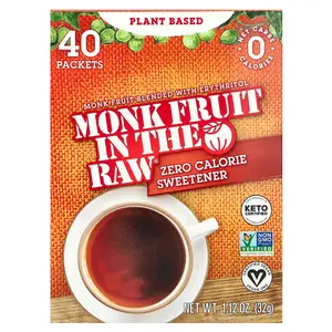 In the Raw Monk Fruit In The Raw®, Zero Calorie Sweetener, 40 Packets, 1.12 oz (32 g)
