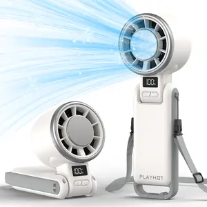 PlayHot Ice-Cooling Turbo Fan,  Rechargeable Personal Fan, Up to 12H Cooling, 5 Speed 25550RPM Powerful Portable Fan for Travel, Outdoor, Camping, Hiking