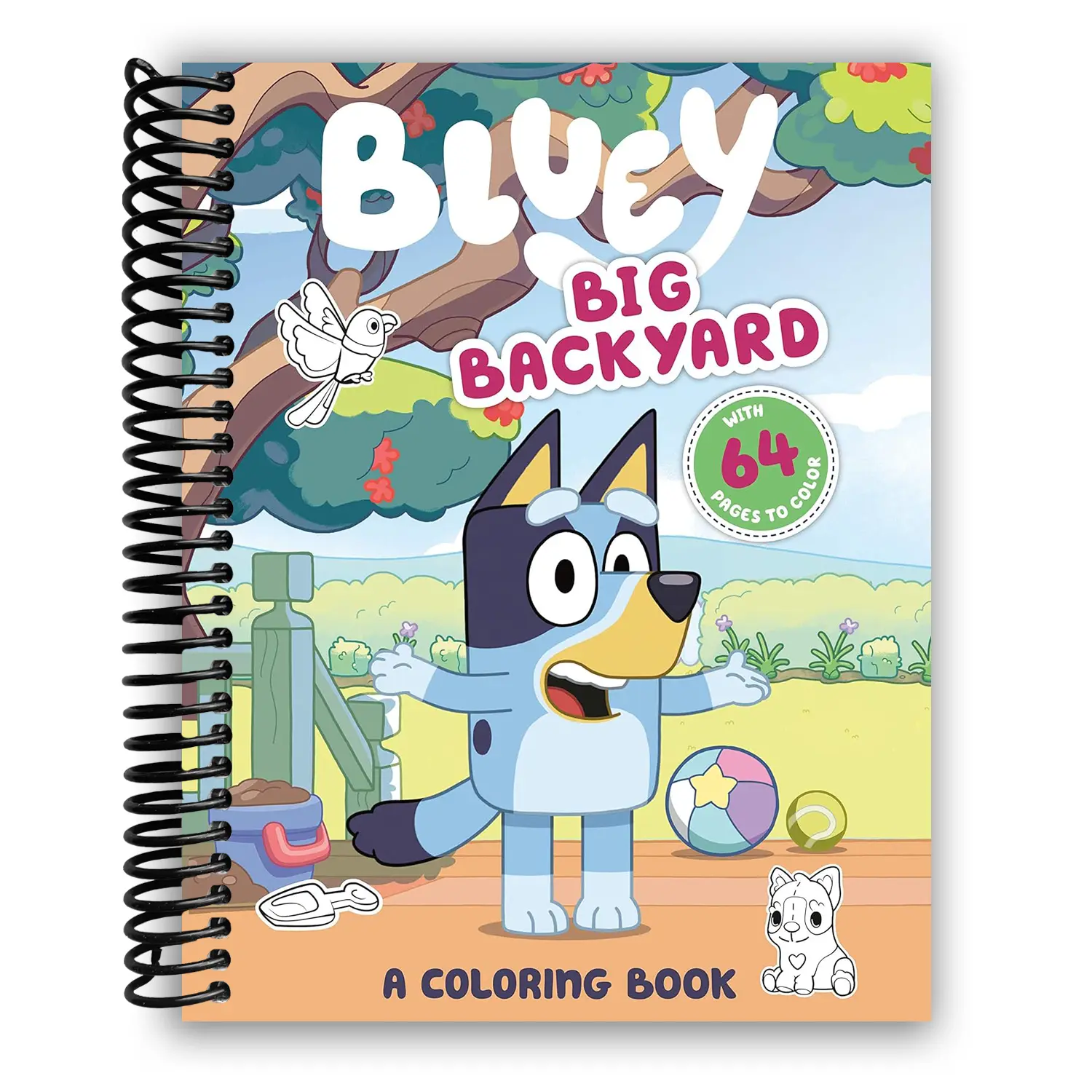 Bluey: Big Backyard Themed Coloring Book - Kid Approved, Spiral Bound Children's Activity Book, Themed Coloring Books
