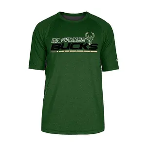 New Era Raglan Spine Active Milwaukee Bucks T-Shirt