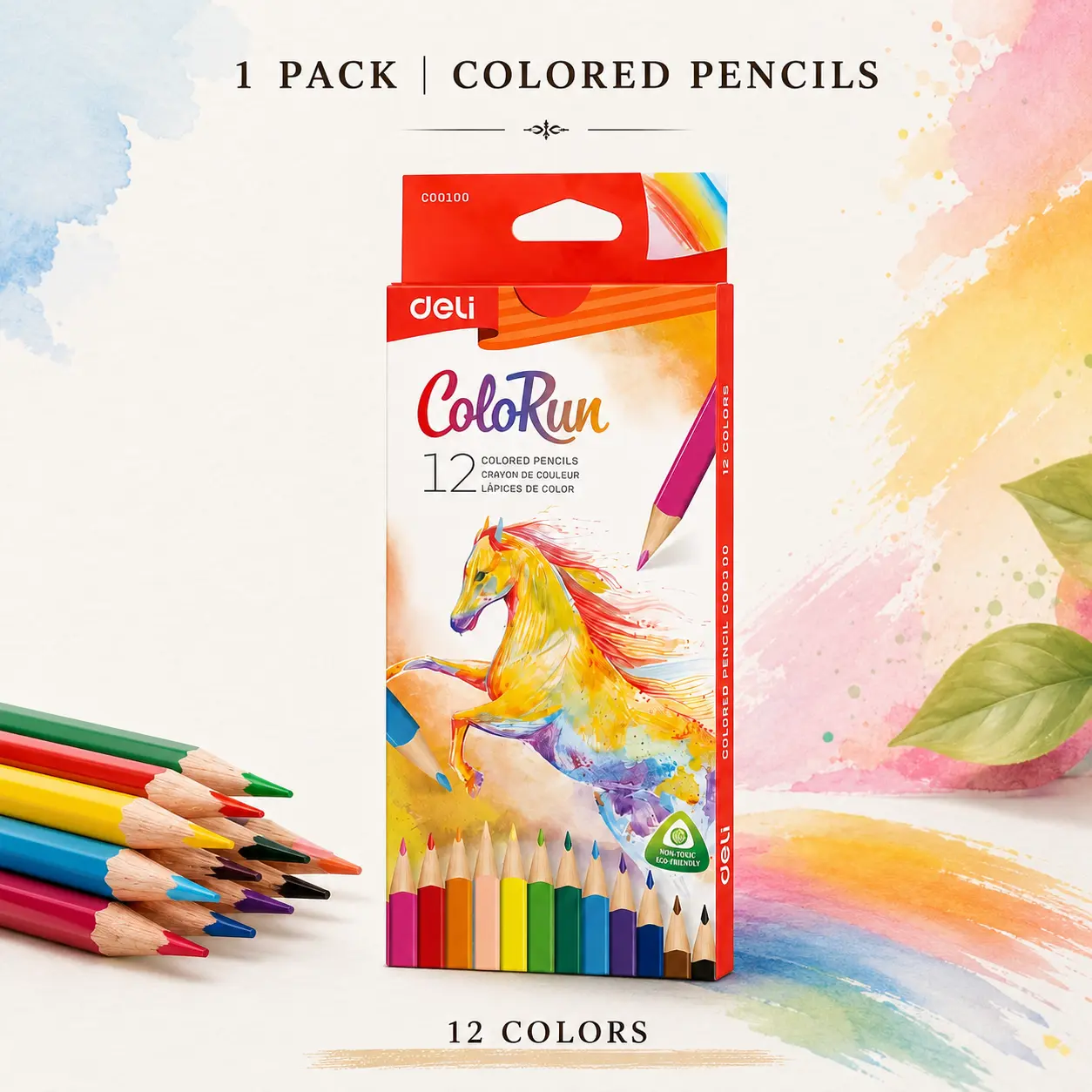 12 Colors Colored Pencils Only