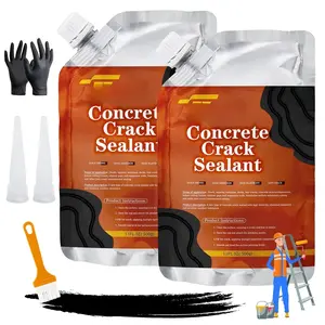 Concrete Crack Filler,2Pack High Elasticity Driveway Crack Filler,Self Leveling  Asphalt Crack Sealant Repair Sealer for Blacktop Concrete Cement Driveway,Walkway, Road,Patio(Black)