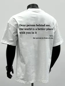 Men's Casual Patterned Short Sleeve T-Shirt, Streetwear Style, Drop Shoulder Design, Lightweight Fabric, Ideal for Daily Wear and Layering