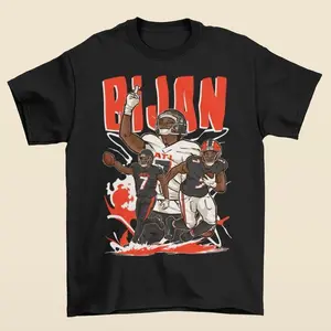 Bijan Robinson Cartoon Style Atlanta Football T-Shirt - Men