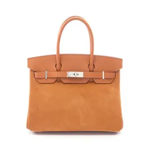 Pre-owned HERMÈS Suede Shoulder Bags Hermes Birkin30 Swift Leather