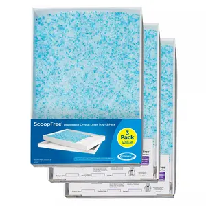 PetSafe ScoopFree Crystal Litter Tray Refill - Fresh Scent - 3-Pack - Leak Protection, Low Tracking