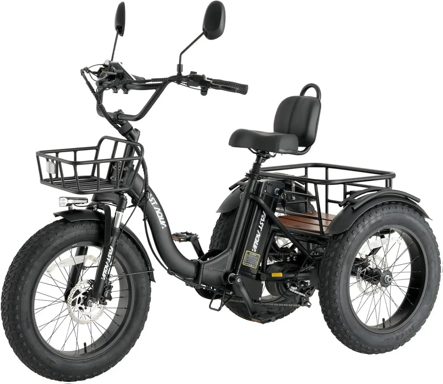 Skeri Adult Electric Tricycle - 20"x4" Folding Fat Tire E-Bikes with 750W (1350W Peak) Motor, 48V 13Ah Battery, All-Terrain Tires, Adjustable Backrest, Advanced Differential System, Durable Aluminum Frame, 80 mi Per Charge