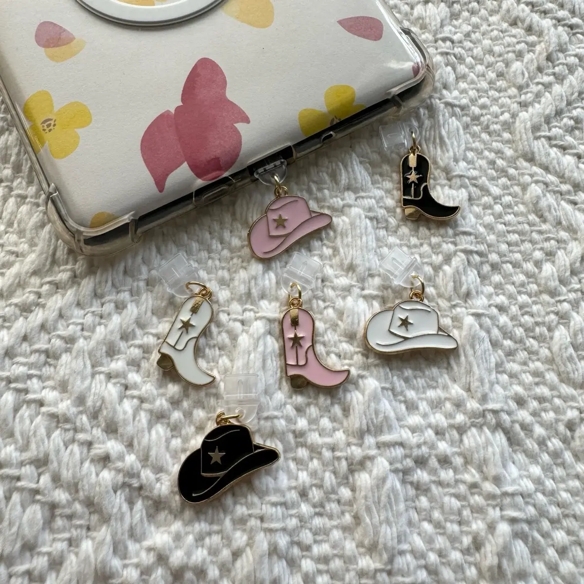 Cowgirl Kindle Charms - Decorative accessories for your Kindle or phone