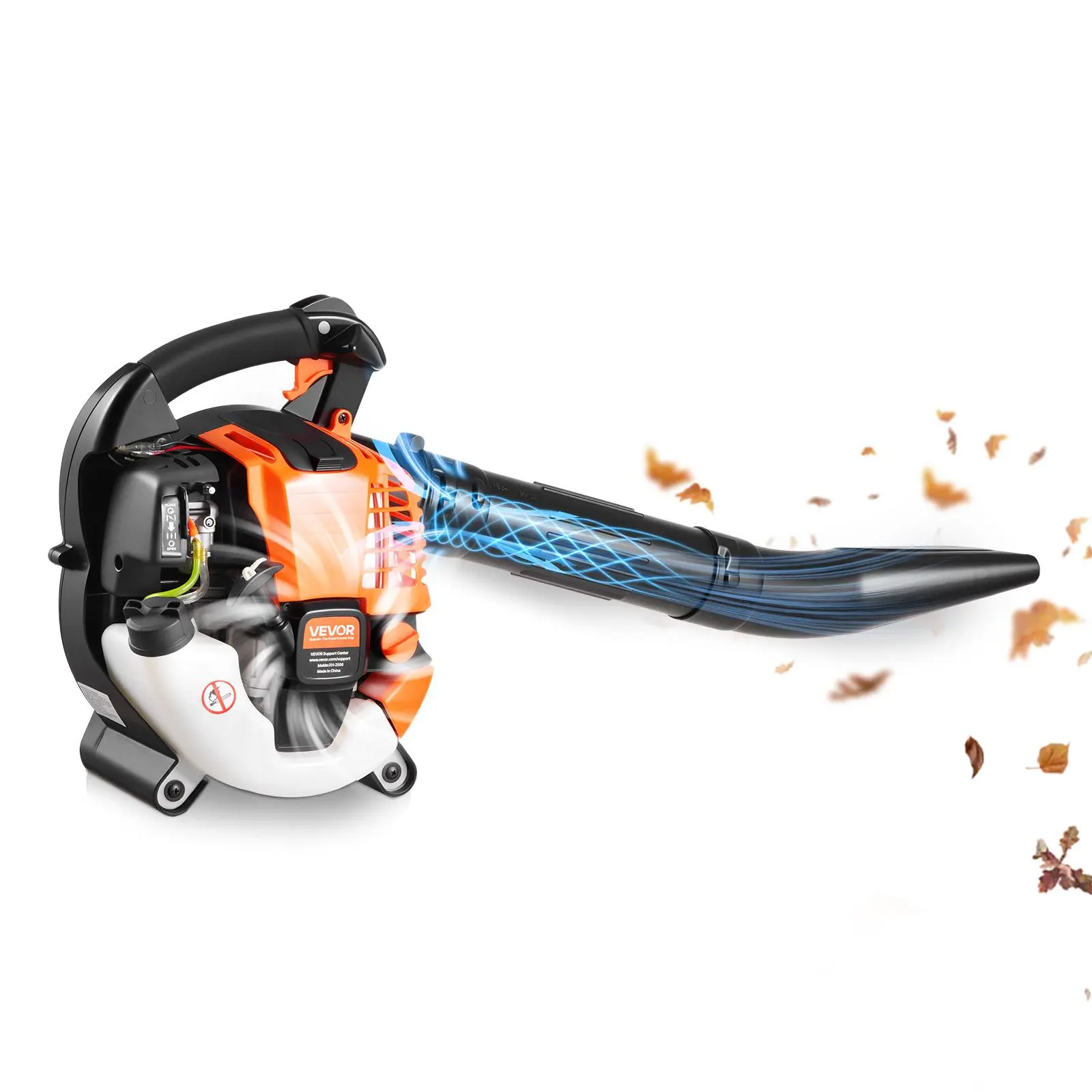 【summerfinds】VEVOR Gas Leaf Blower, 25.4CC 4-Stroke Gas Powered Handheld Leaf Blower with 0.75L Fuel Tank, 340 CFM Air Volume, 130 MPH Air Speed, Ideal for Lawn Care, Leaves Cleaning, Yard Debris & Snow Removal