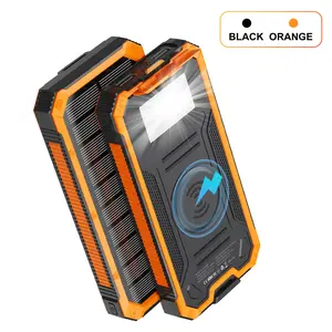 RETMSR Portable Chargeable 10001-20000mAh Solar Lithium Power Bank - Mobile Phone Accessories, Tech Accessories with Wireless Fast Charging, Quick Charge 3.0, Dual USB Ports, USB Type-C, Ultra-Bright Flashlight, Over-Protection for iPhone, Android