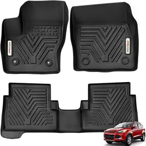 YITAMOTOR Floor Mats Compatible with Ford Escape, Custom Fit Floor Liners for 2013-2019 Ford Escape, 1st and 2nd Row