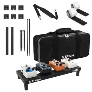 STRICH Guitar Pedal Board Aluminum Alloy 0.83lb Super Light Effect Pedalboard 15'' x 5.7'' with Carry Bag, MINI 15 tiktokshopspringglowup