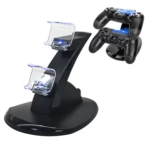 Dual USB Game Console Charging Stand Dual Controller Charger For PS4 Gaming Controller with LED Light, 1 Count Durable Gaming Device Accessories Suitable for PS4/PS4 Pro/PS4 Slim