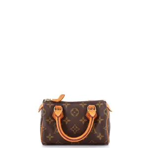 Pre-owned Louis Vuitton Canvas Coated Top Handle Bags Speedy Mini HL Handbag Monogram Canvas by Rebag