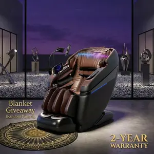 Massage Chair BV-4 2026 3xRelax 4D Music Rhythm Sync with 16 Auto Modes Bluetooth Sonic Resonance Tech & 55" SL-Track for Full Body Relaxation