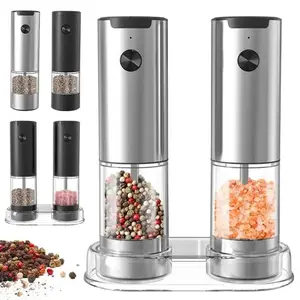 Electric Salt and Pepper Grinder – Adjustable, Refillable, Battery-Powered for Perfect Seasoning
