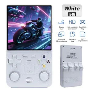 R36 Ultra retro game console, dual joystick, 4-inch IPS display screen, TF card slot and USB-C charging, retro home game console, Halloween Christmas gift, holiday gift portable handheld console, mini game console.