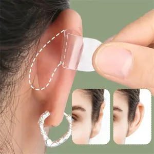 60pcs of Invisible Elf Ear Stickers, Hypoallergenic Support Stickers, for DIY Role-Playing And Facial Shaping - Transparent Vertical Correctors, Suitable for Both Men And Women.