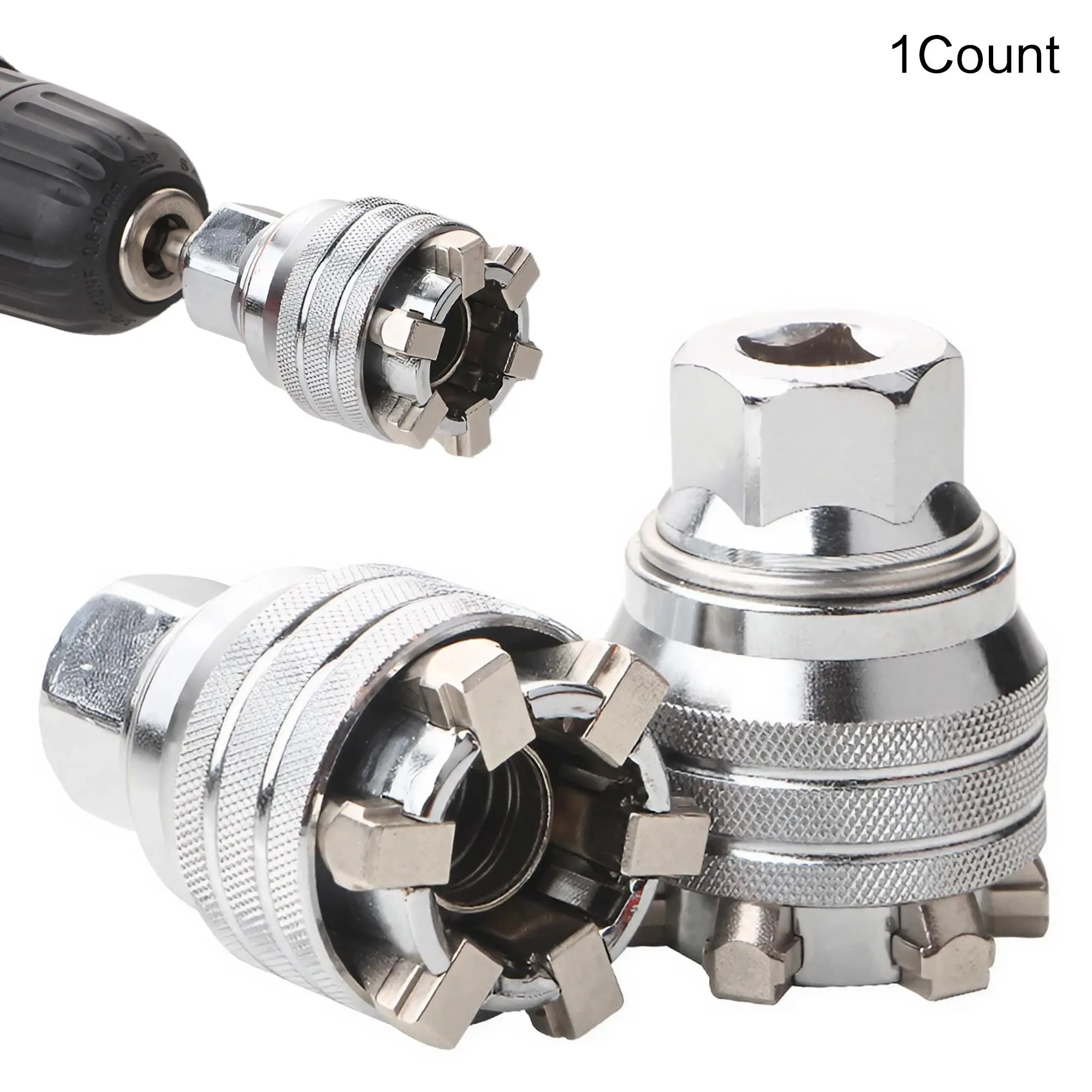 Adjustable Universal Socket Wrench, 3/8 Drive Multi-function Sleeve Wrench, Professional Sockets Tools for Drive Ratchet Torque Wrench and Power Drill