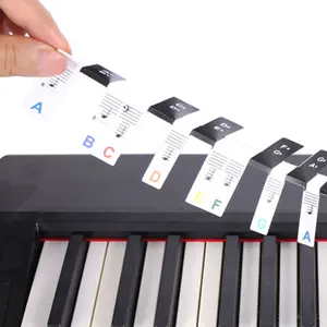 Piano Keyboard Sticker, 88 Key Piano Keyboard Letter Note Sticker, Removable Piano Keyboard Letter, Music Accessories for Beginners, Alphabet Stickers
