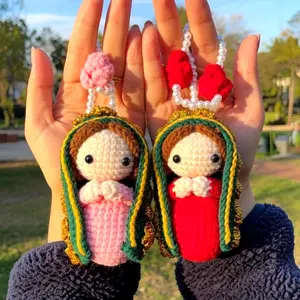 Handmade Virgen de Guadalupe Car Charm - Catholic Rearview Mirror Accessory & Safe Travel Gift Car Decals