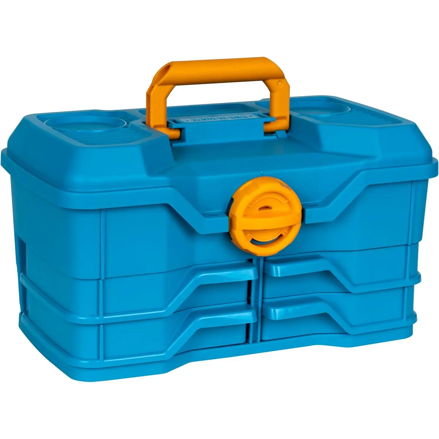 Outdoors Next Gen Medium Fishing Tackle Box – 4 Pivot Trays, 23 Compartments, Tackle Storage Organizer, Blue