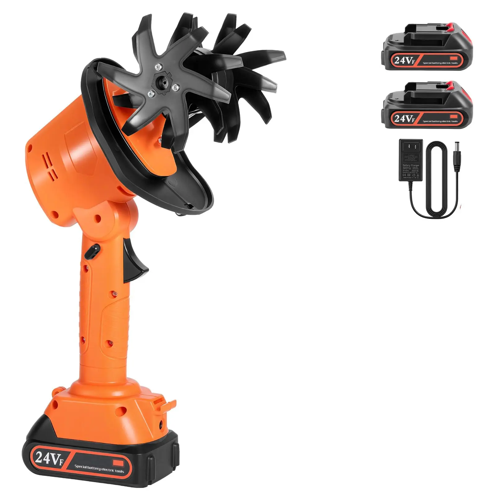 20V Cordless Tiller Cultivator for Gardening, Electric Garden Tiller with 2 x 2.0Ah Batteries & Charger, Garden Rototiller for Lawn Gardening Soil Cultivation