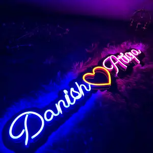 Custom Neon Sign,Neon Sign Customizable For Wall Decor, Personalized Neon Name Sign Customzied Light Up Sign for Wedding Birthday Party Bedroom Business Bar Shop Logo (Optional 10" to 50")