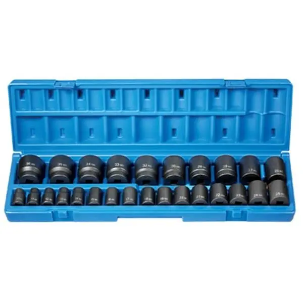 212 MAIN Grey Pneumatic 2118M 0.5 Inch Drive Impact Socket, 12-Point Standard 18mm Impact Sockets Set for Home Improvement & Electrical Equipment Needs, Alloy Steel