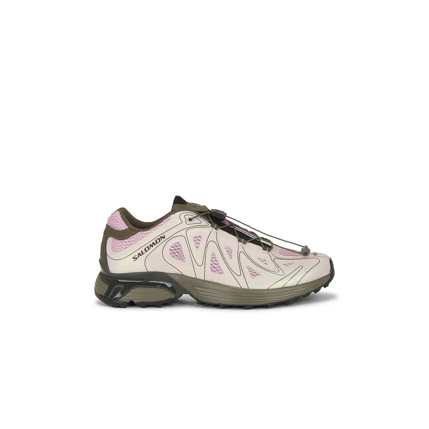 Salomon XT-Whisper Void Sneakers in Grape Leaf, Dawn Pink, & Ashes Of Roses