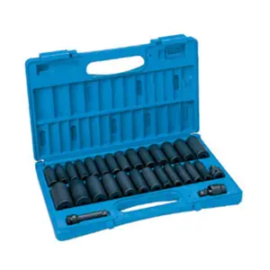 Grey Pneumatic 1229DM 0.38 in. Drive 29 Piece Deep Sae- Metric Set