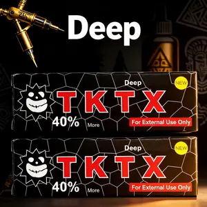 Deep Numbs TKTX-Black 40% 10g*2PCS Professional Tattoo Kream Painless Soothing Cream for 4-8 Hours Local Relief Maximum Intensity Beauty Personal Care Cosmetic