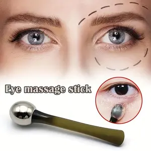 [Massage Roller] Gentle Eye Massage Roller Stick | Unscented, Facial & Eye Massage Tool for Forehead, Neck, and Lips, No Battery Needed, Ideal for Eye Cream Application, Beauty Tool|Ergonomic Design|Smooth Texture
