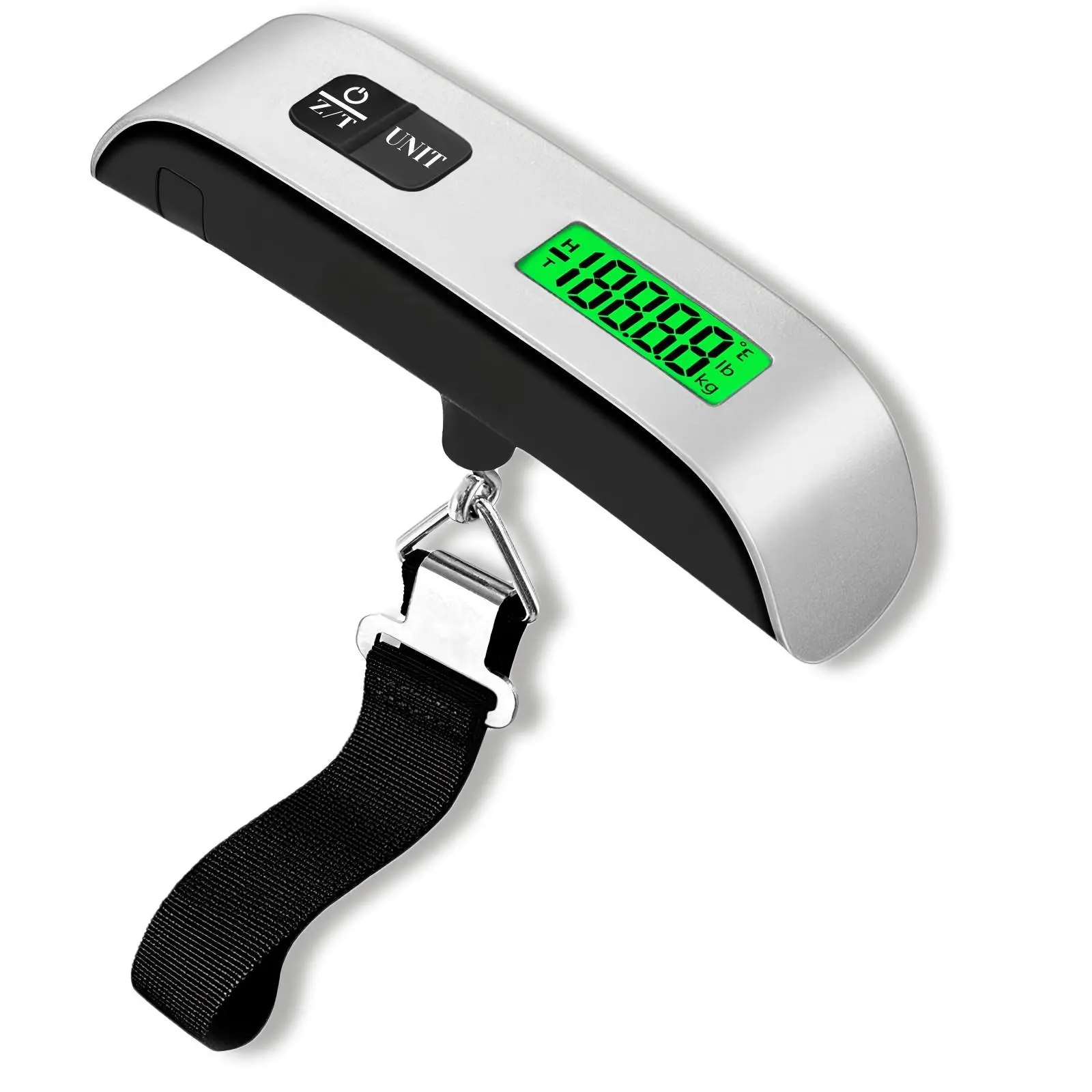 Digital Luggage Scale - 110lb Lightweight Travel Accessory, ABS Compact Waterproof Backlight Display Weigher with 4-Unit Switch, Auto Power-Off, Overload Alert, Consistent Error-Free Readings for Home & Markets