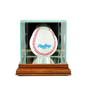 Perfect Cases  Single Baseball Display Case- Walnut