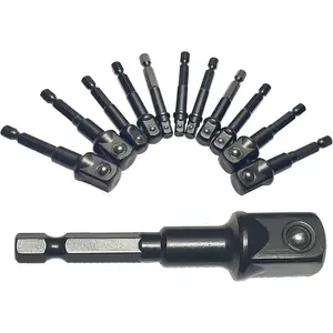 12 count  Socket Adapter Set, 1/4 3/8 1/2 inch Square Sockets Adapter(each 4 count) Hex  Driver Power Bits for Extension Socket Driver Bit, Automotive DIY, Handle Nut Driver