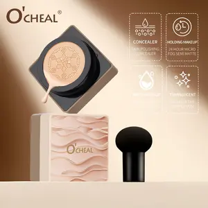 Airy Glow Mushroom Head Cushion Foundation, Cosmetic, 3 Shades, 24h Long-Wear, Waterproof, Full Coverage, 200+ Micro Pores, Breathable, Sweatproof
