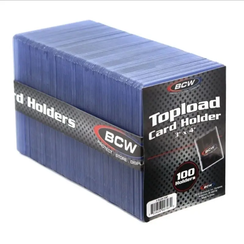BCW 3" x 4" Topload Card Holders - 100 Count - Protect Your Trading Cards - Fits Standard Size Cards - Ideal for Collectors