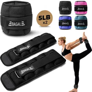 【SummerVibes】BAGAIL Adjustable Ankle Wrist Weights for Women & Men, 10 lb Pair (1-5 lb Each Adjustable)， Wearable Leg Arm Weights for Walking, Pilates & Home Fitness