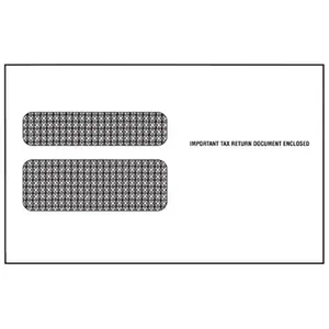 212 MAIN W-2 Type Continuous Tax Mailing Paper Envelope, White, Double Window, Security Tint, Office Stationery Supplies - Pack of 24