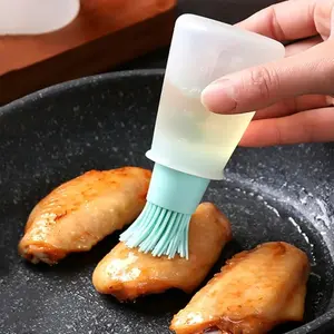 Silicone Oil Bottle Brush with Lid, Home Use Cooking Tool, BBQ Oil Brush, Kitchen Small Appliance, Barbecue, Available Now