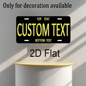 2D Flat Aluminum License Plate - 1 Piece Customized |   Custom Alphanumeric Logo Decoration Plate, 5.9 * 11.8 inches, UV Printed, Suitable for Indoor/Outdoor Wall Decoration, Christmas Theme