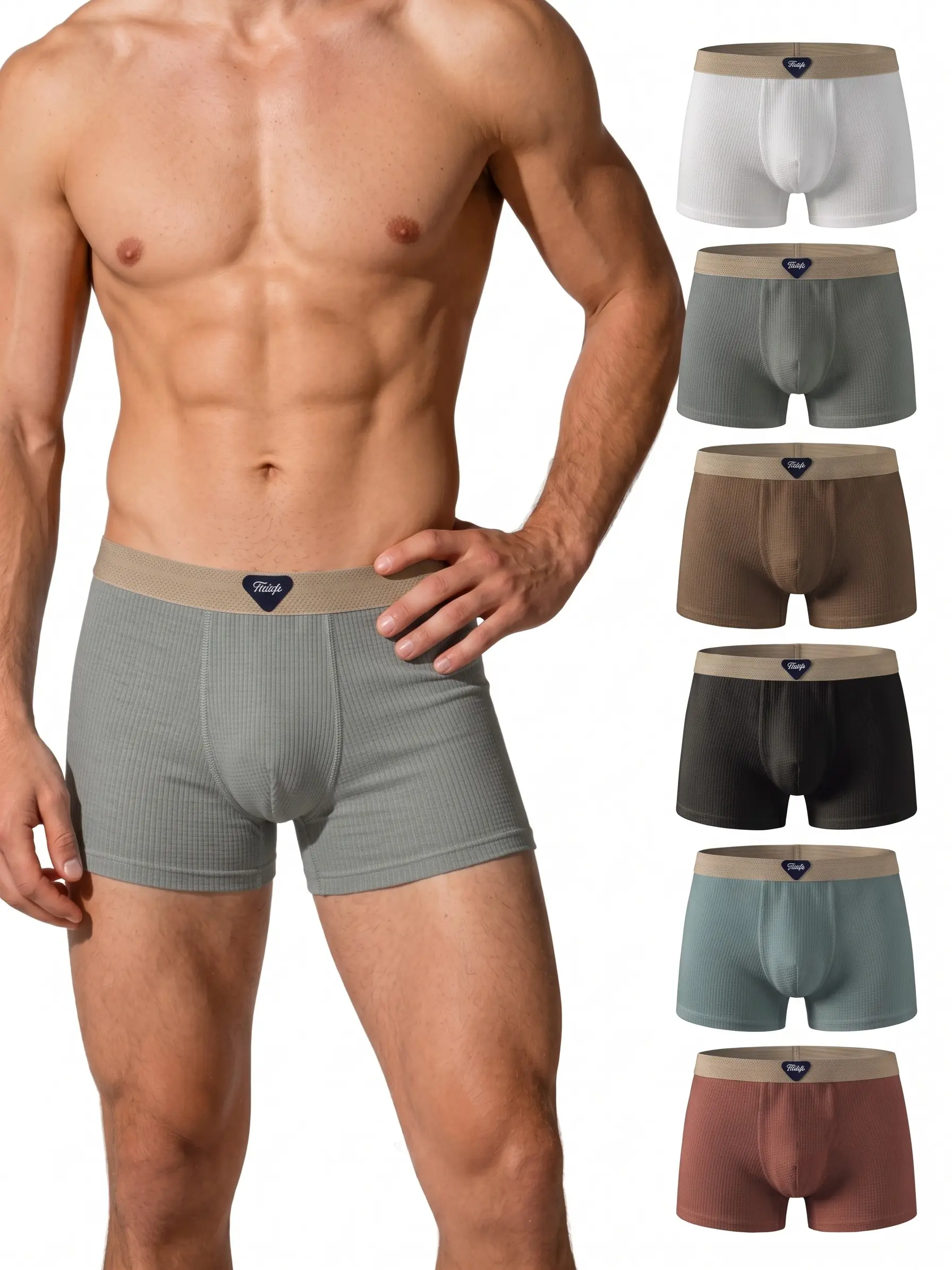 Men's Sports Boxer Briefs 4/6-Pack, Breathable Anti-Odour Viscose Nylon in Assorted Neutrals & Classics, Ultra-Soft with 4-Way Stretch Waistband, L, Xxl