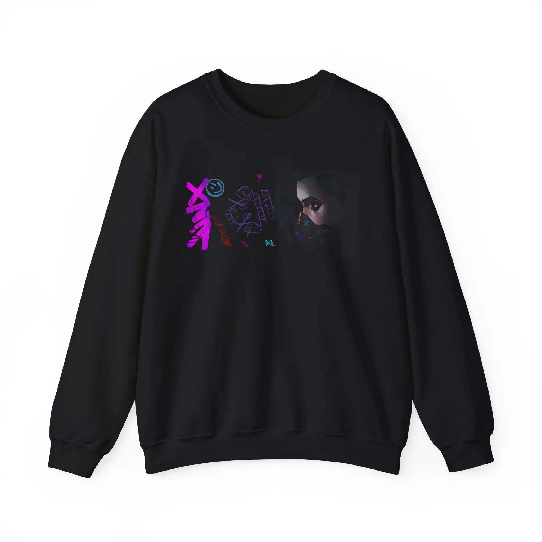 Jinx Sweatshirt, League of Legends Fan, Arcane Movie Series, Unisex Crewneck, Gaming Gift, Geeky Apparel