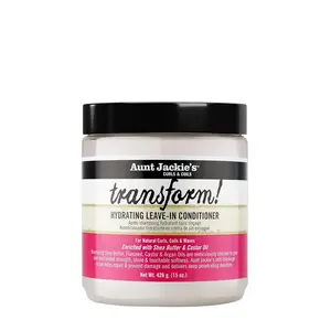 Aunt Jackie's Transform! Hydrating Leave-In Conditioner, Haircare Product with Shea & Argan, Moisturizer to Restore Dry Hair