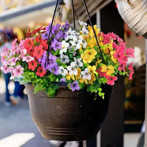 Artificial Flower (12pcs/set), Faux Flower, Realistic Faux Flowers, Fake Flower For Home Garden Decor, Colorful Artificial Flower For Outdoor Indoor Decoration