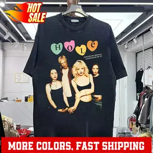 Hole Band Shirt, Hole Band Cotton Black Unisex T-shirt S-5XL VN3302