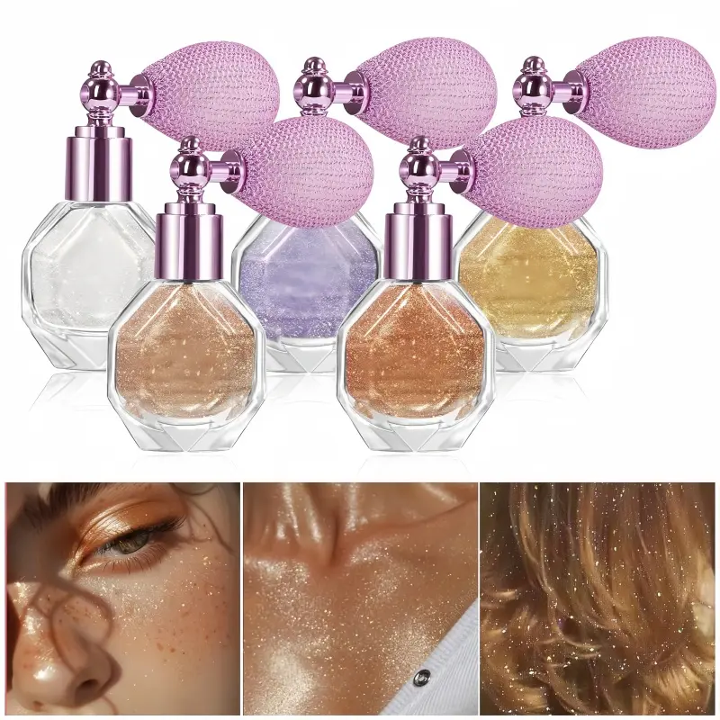 Highlighting Powder - Full Body Pearlescent Glitter for Face & Eyes, Suitable for Face Body, Arms, Collarbones & Legs