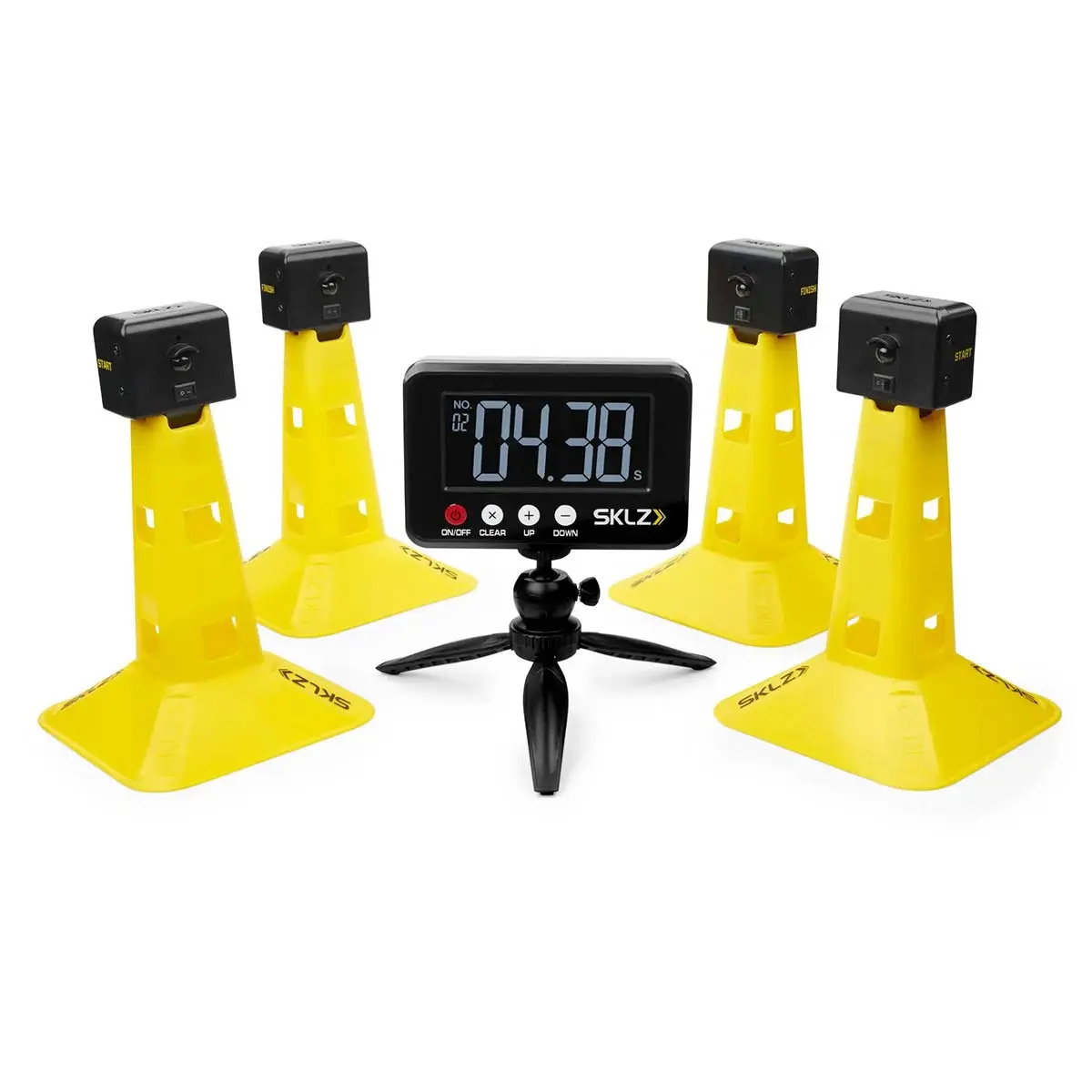 SKLZ Speed Gates Set - Agility Training Aids with Agility Cones, Timer, Gym Equipment, Carry Bag for Speed Testing & Outdoor Fitness